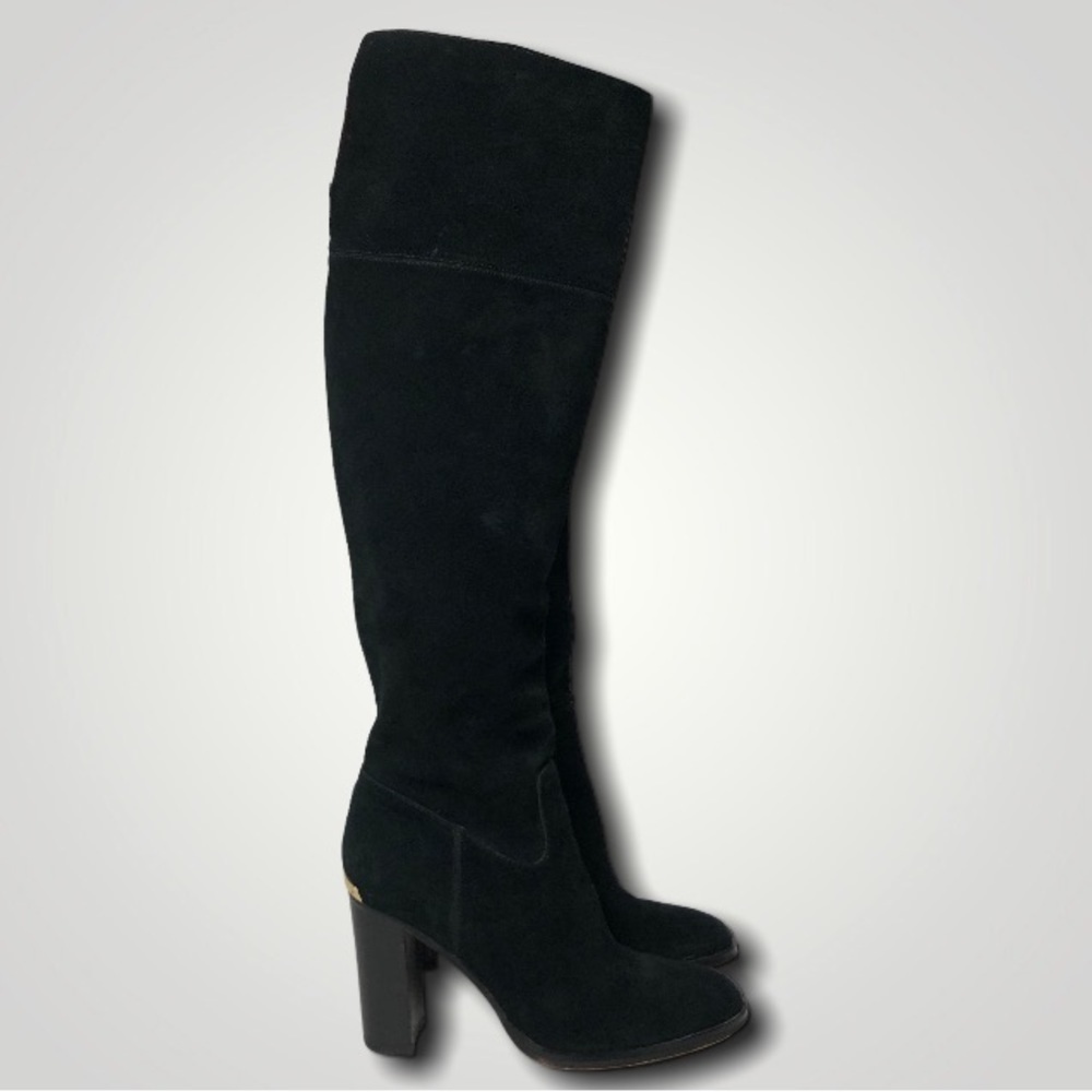 Michael Kors Regina Knee High Black Tall Heeled Boots 8.5 - Picture 5 of 14